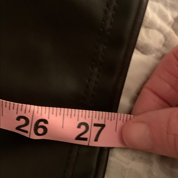 Simlu Black Bodycon Faux Leather Pencil Skirt - Picture 9 of 10